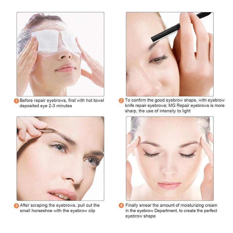 Eyebrow Razor Shaper - Precision Grooming Tool for Men & Women | Black