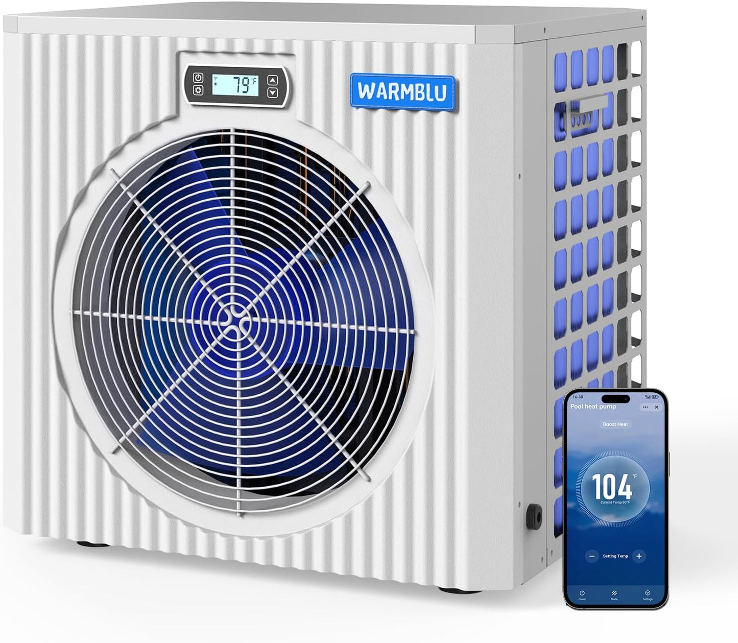 H5 Swimming Pool Heat Pump - 18,000 BTU | High Efficiency, Smart WiFi Control, 5,000 Gal Capacity