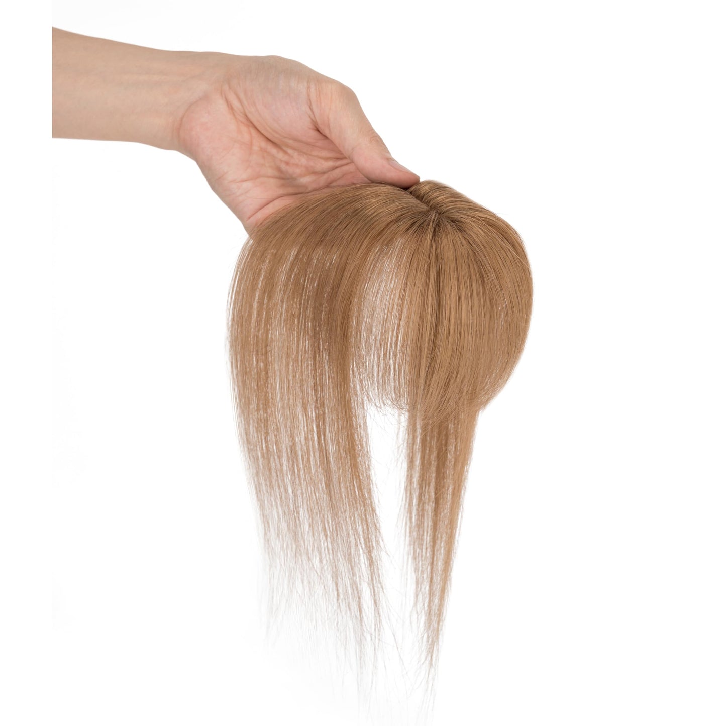 Benehair Clip on Bangs Real Human Hair with 360° Full Coverage, 3D Air Bangs for Daily Wear, Wispy Bang Natural Seamless Fit for Women French Bang Light Brown #06