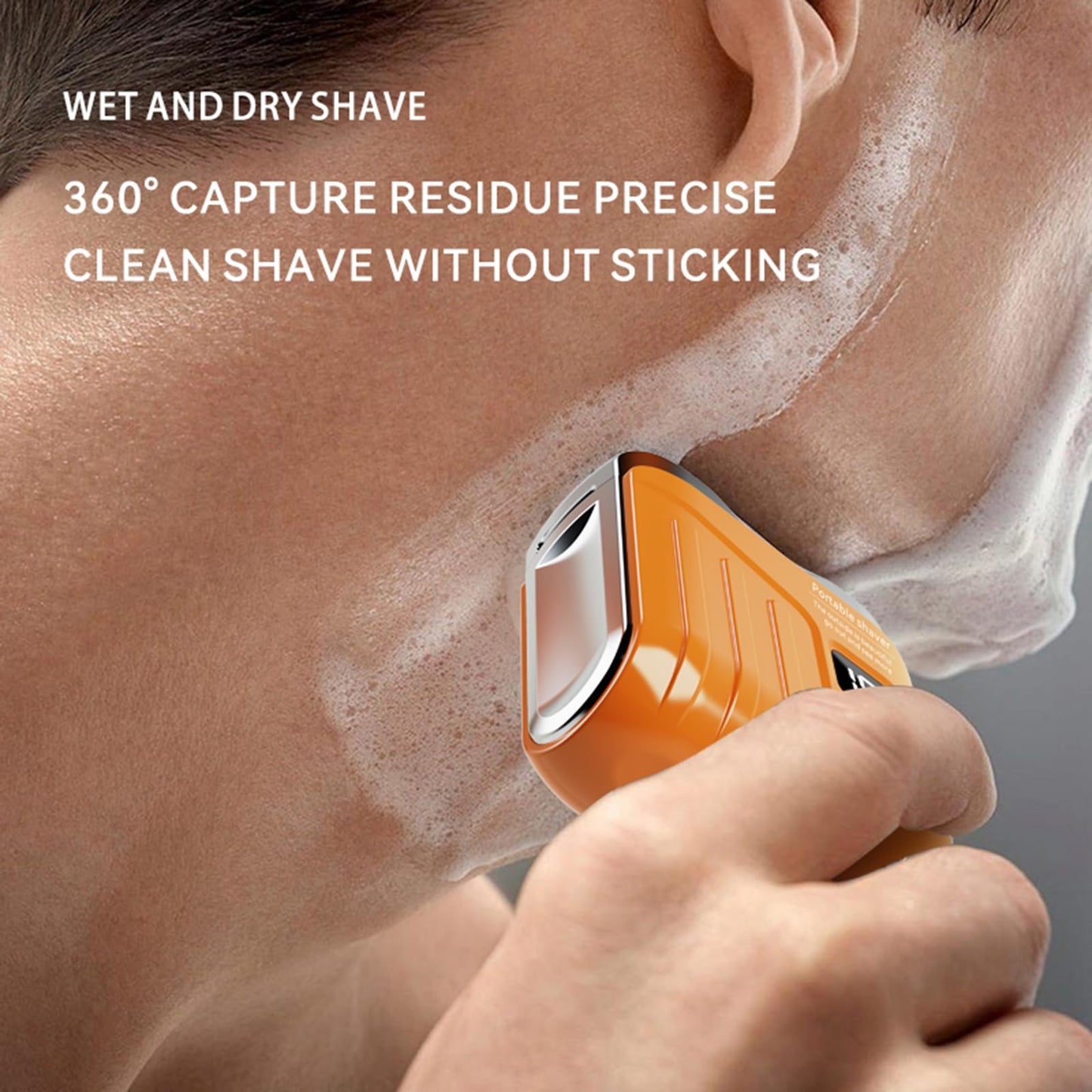 Cowenhey Portable Electric Shaver - LED Display Dual-Head Pocket Shaver, Mini USB Rechargeable Travel Razor, One-Button Operation, Long-Lasting Battery, for Home & Travel (Blue)