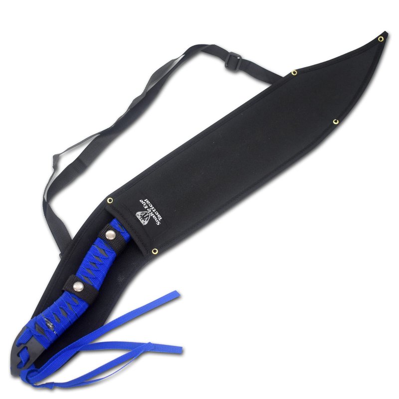 Snake Eye Tactical Dual Twin Ninja Sword with Dual Shoulder Sheath Each Blade (Blue)