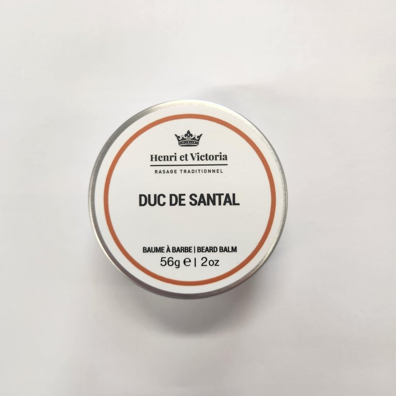HENRI ET VICTORIA Duc de Santal Beard Balm Moisturizing, Non Greasy, Simple and Effective Ingredients | Hand made | 50g