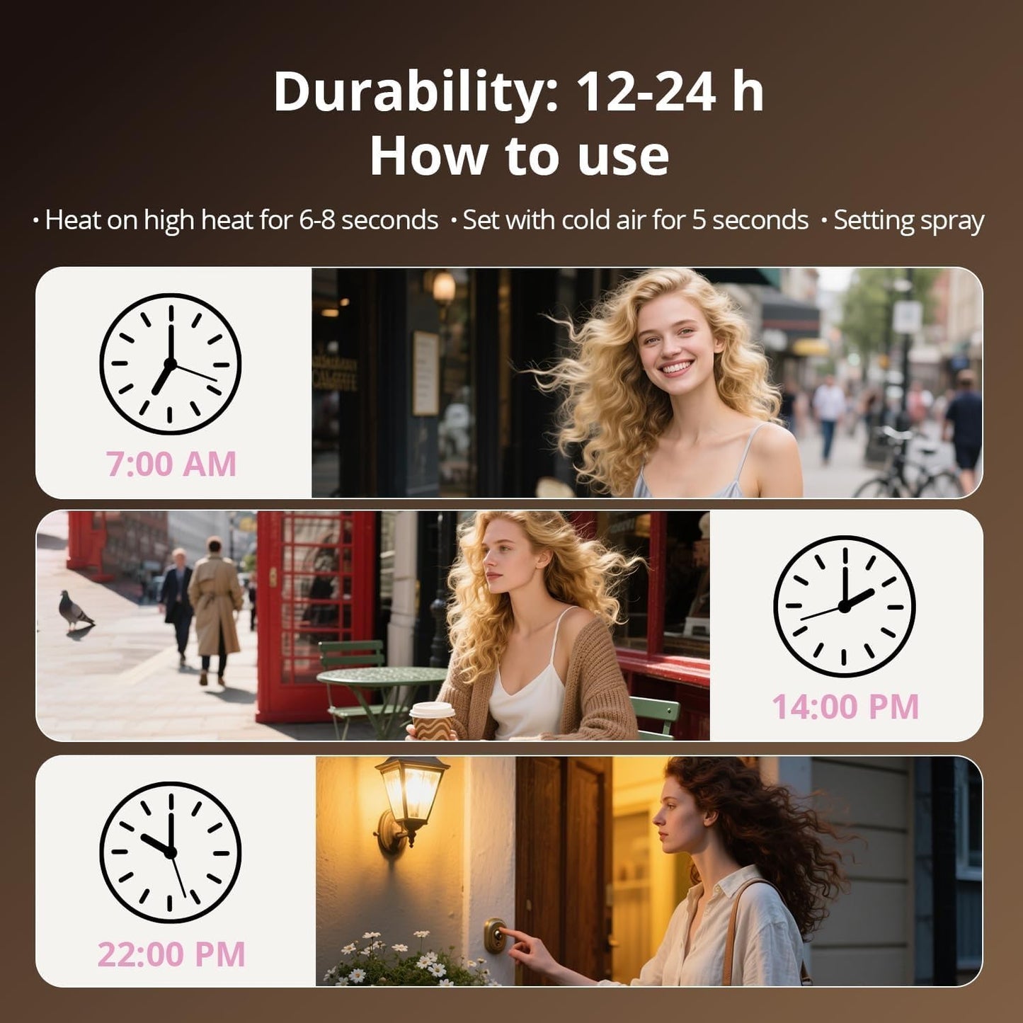 Crazymar 7 in 1 Blow Dryer Brush, Fast Hair Dryer Brush & Curling StylingTool,Hot Air Styler No Heat Damage, Hot Air Styler Wrap for Curling Volumizing Straightening Styling