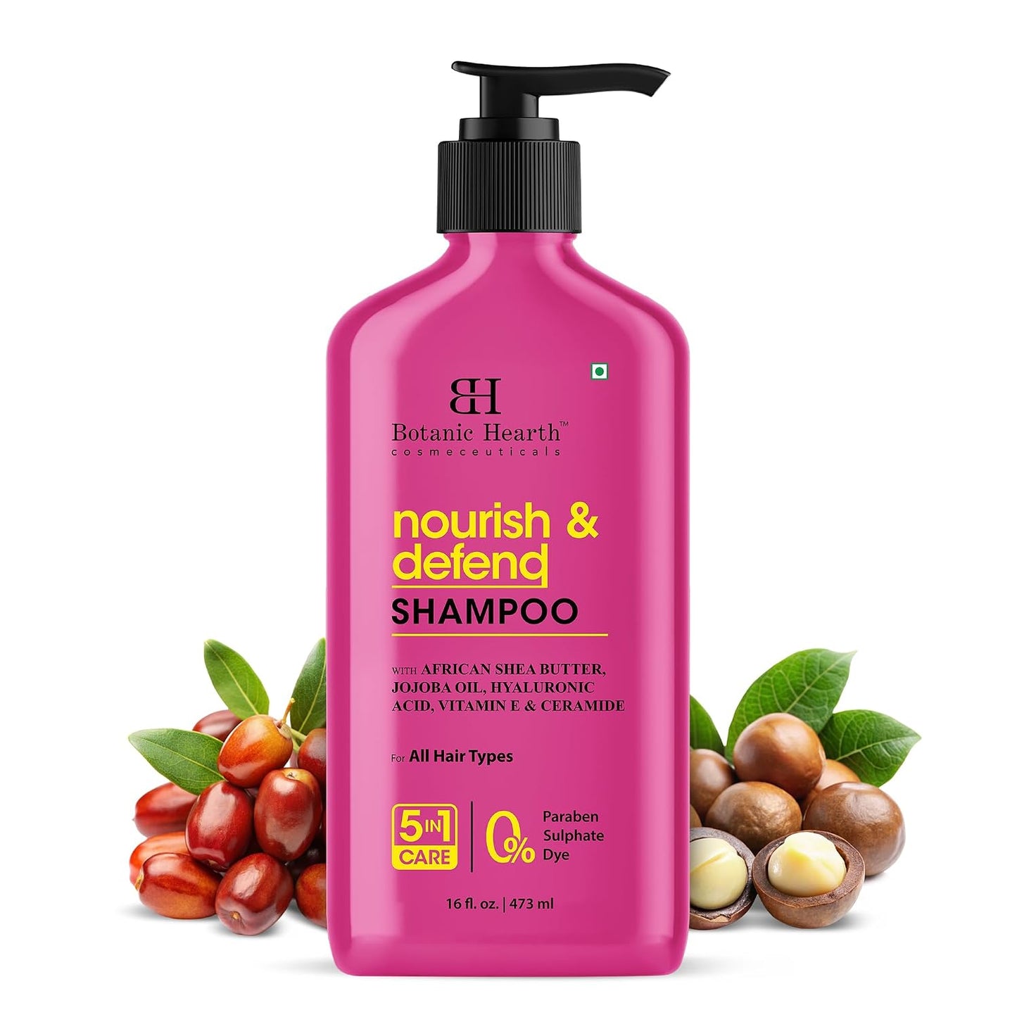 Botanic Hearth Argan Shampoo - Hydrating & Volumizing Formula for All Hair Types | 16 fl oz