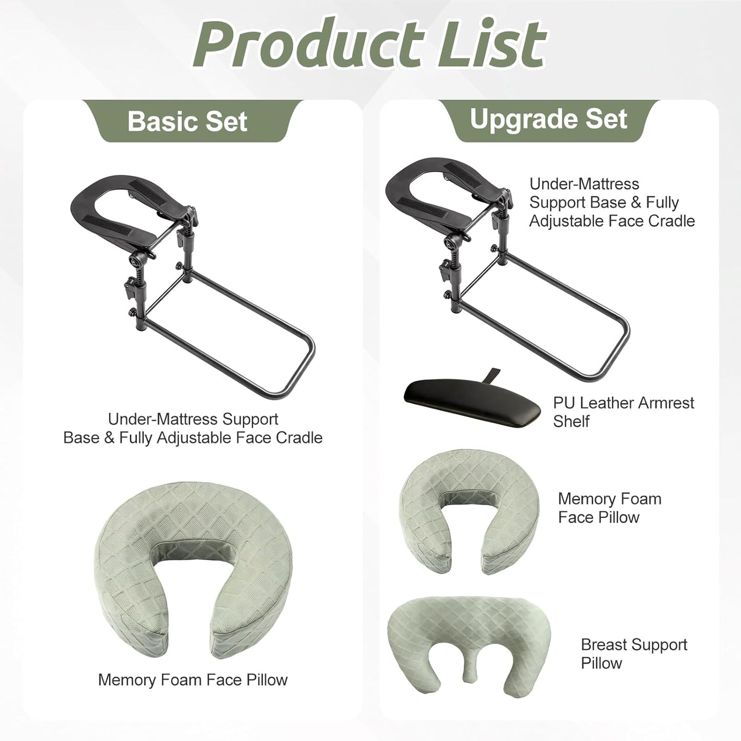 Adjustable Massage Headrest - Portable Face Cradle for Home Use | Ideal for Eye Surgery Recovery