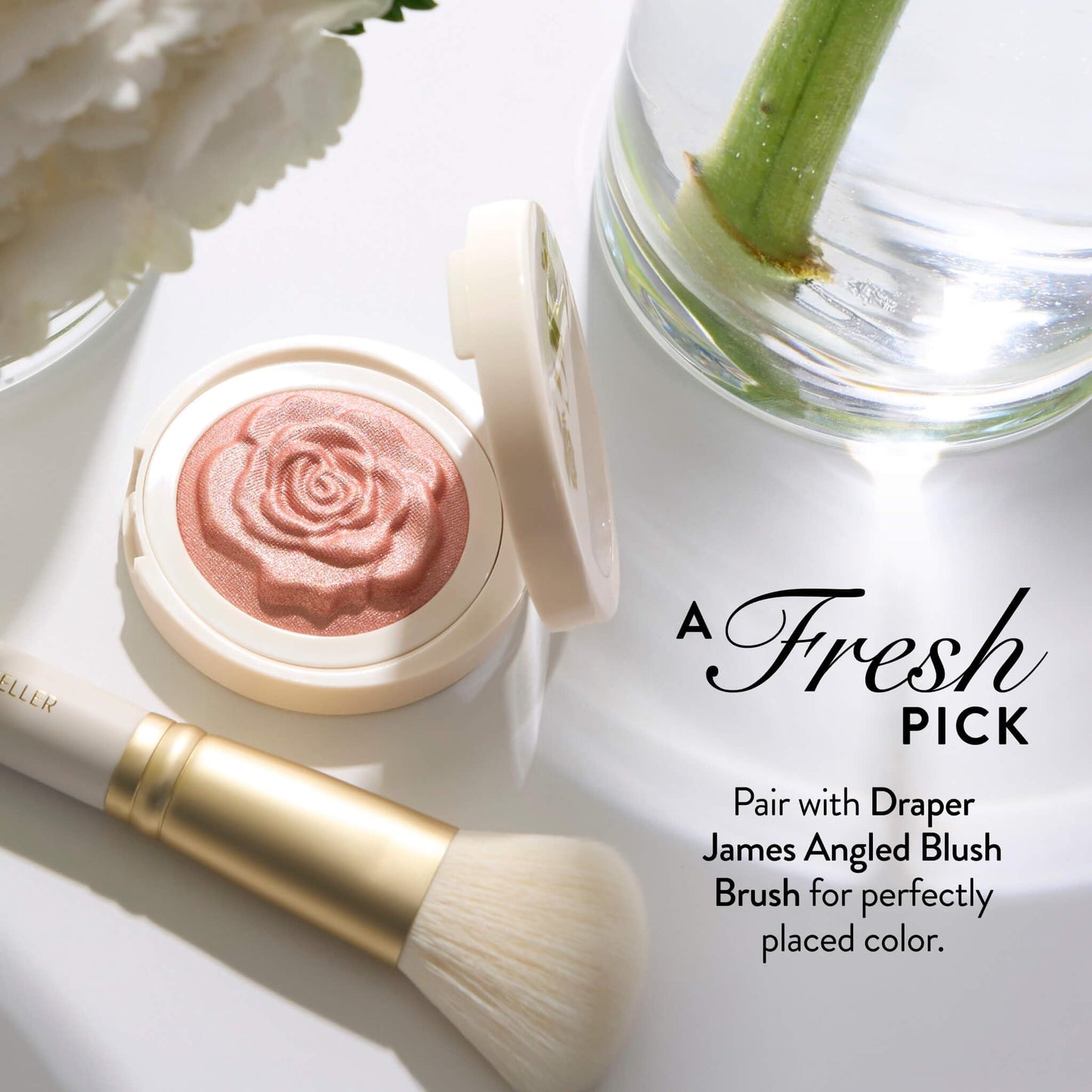 LAURA GELLER NEW YORK Baked Blush-n-Brighten for Mature Skin - 00 In Bloom - Powder Blush Won't Settle into Fine Lines - Buildable Natural Finish – Longlasting Formula - Made in Italy