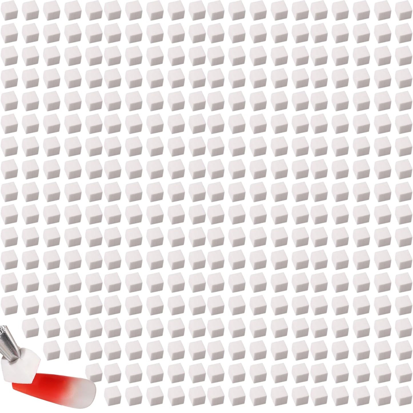 300PCS 1cm Mini Nail Sponges for Ombre, White Square Foam Sponges Nail Art Gradient Brush - Professional Manicure Tools, DIY Accessories for Nail Artists | Premium Makeup Sponge Applicators