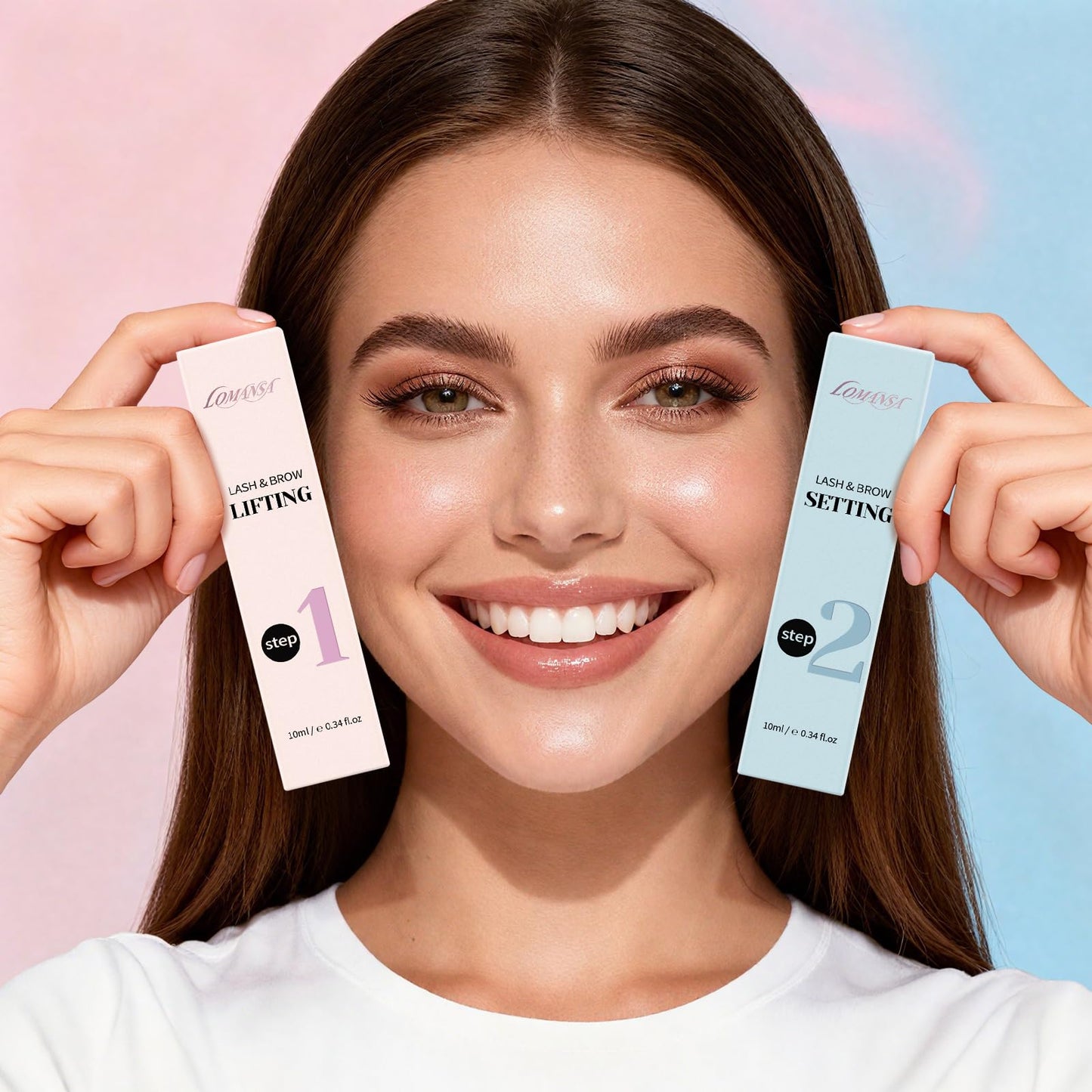 Lomansa Lash Lifting and Setting Solution for DIY Lash Lift Lotion at Home Precision Slim-Tip Tube for Controlled, Waste-Free Application, Works with Lash Lift Pads or Tools