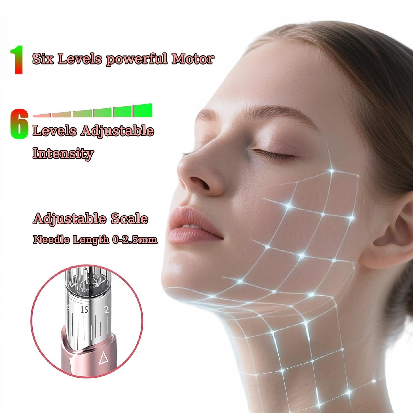 Derma Roller Pen - 0.25mm Microneedling Tool for At-Home Skin & Hair Care | Unisex Beauty Device