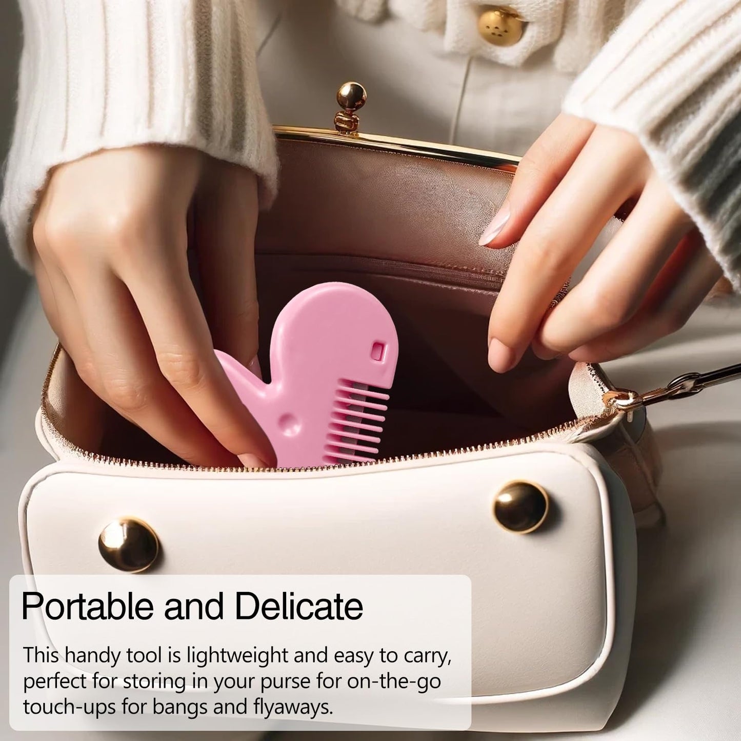 Portable Pubic Hair Trimmer for Women, Heart-Shaped Intimate Shaping Tool, Compact Hair Razor Comb Cutter for Kid, Women, Girls (Red)