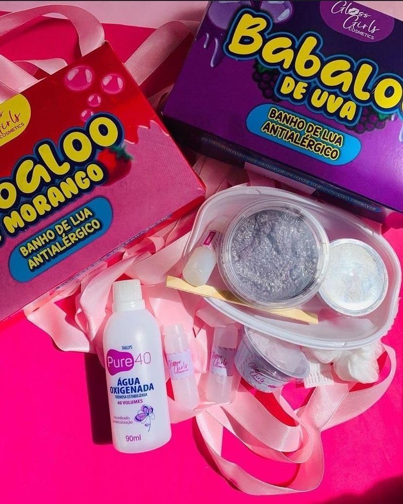 Kit Banho De Lua - Ba-baloo, Brazilian Hair bleach kit, sun bath & tan. Contains 10 Items
