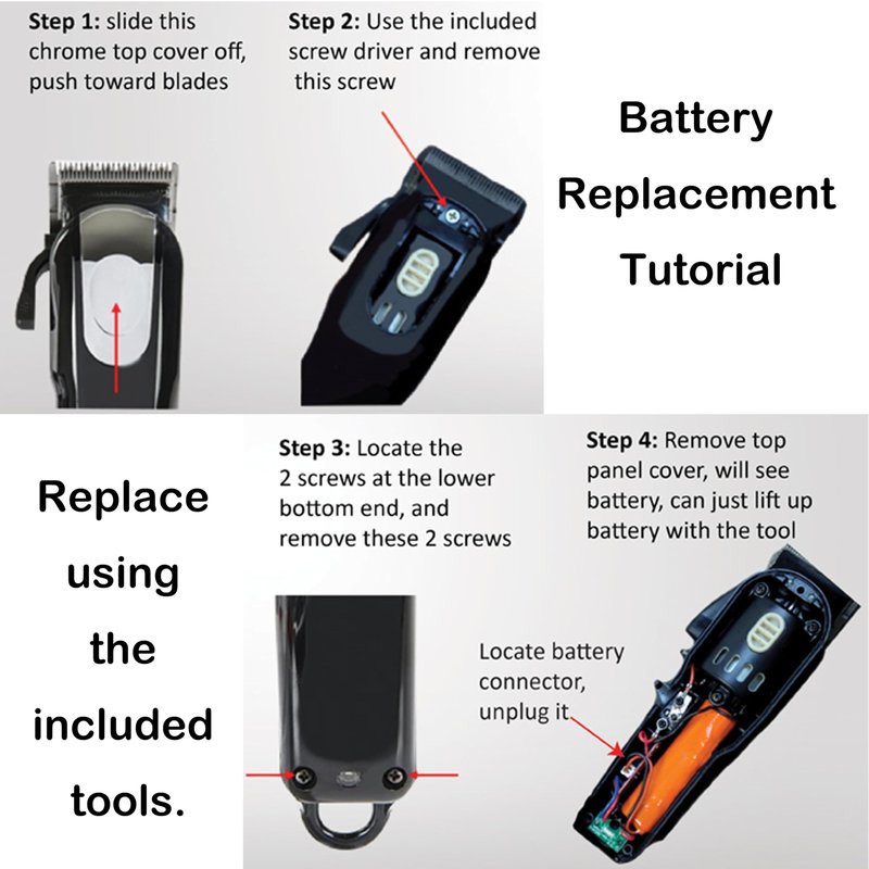 Magic Clip Battery for Magic Clip Cordless, Designer, Senior, Sterling 4, Super Taper, Beretto Black Stealth, Beretto Chrome, 8591L, 8504L, Magic Clip Machine Senior, Legend, 8148, 8591, 8504, 1919