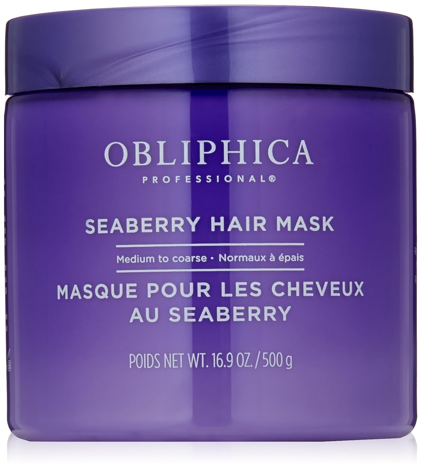Obliphica Seaberry Hair Mask - Deep Conditioning Treatment for Dry, Damaged Hair - 2.64 Fl Oz | Moisturizing Repair for Color-Treated Hair