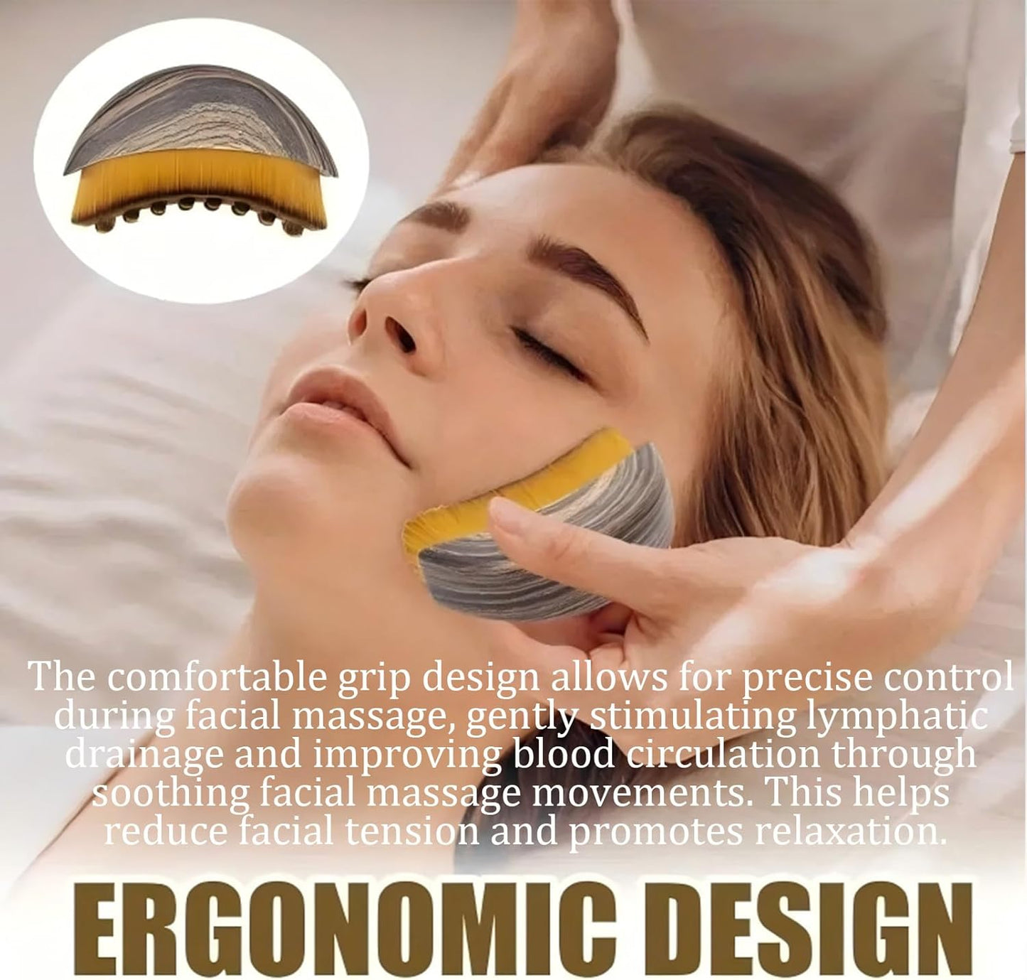 Lymphatic Drainage Face Brush Set - Ergonomic Beauty Tool for All Skin Types | 2 PCS