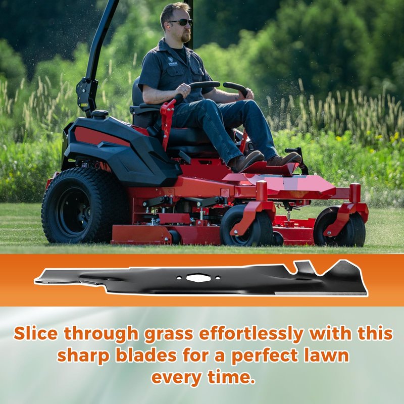 742P05177A-X Mulching Mower Blades Compatible With Cub Cad et 42" Decks XT1-LT42 XT2-LT42, 490-110-C202 lawn Mower Blade Fit for Crafts man T2200, Replace 742-05177A-X 490-110-Y202, 2 Pack With Gloves