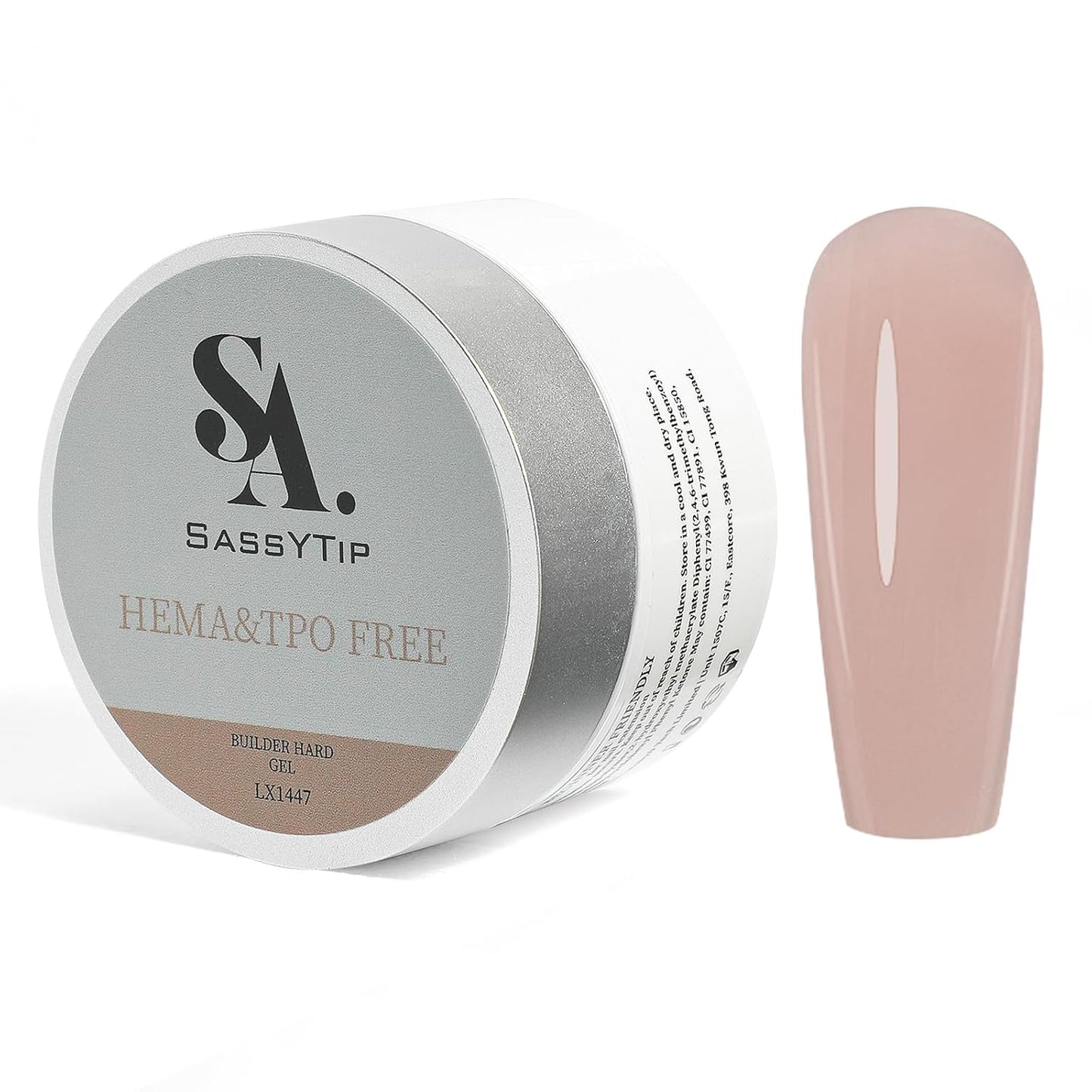 TPO Free Builder Hard Gel - 30g Allergy-Friendly Nail Gel | 7 Shades for DIY & Professional Extensions (Bright Pink)