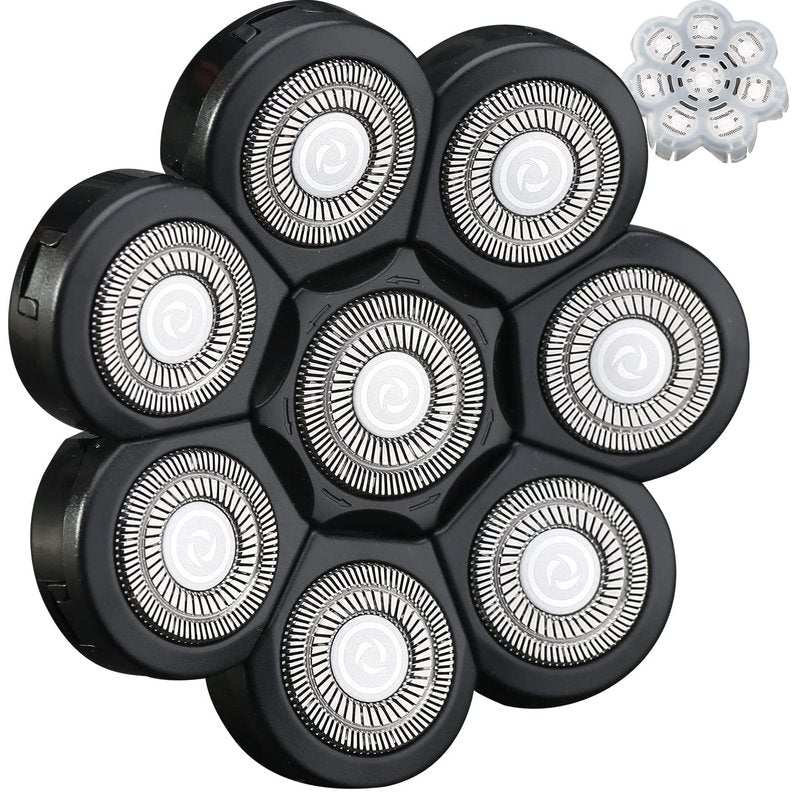 HONTEC 8 Blade Replacement Heads Electric Razor Shaver (8D Black)