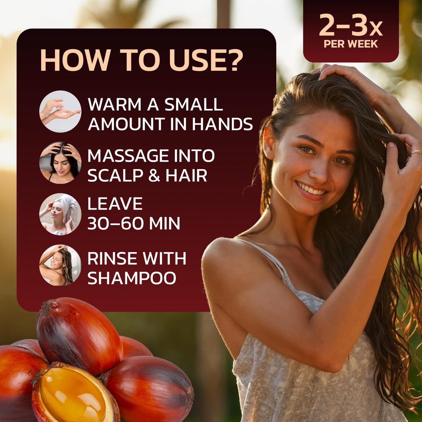 Batana Oil for Hair Growth - 100% Pure & Unrefined Natural Oil | Strengthens, Hydrates & Repairs Split Ends