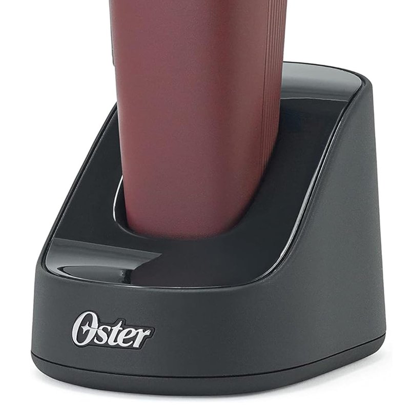 Oster Professional Cordless Hair Clippers, Fast Feed for Barbers and Hair Cutting with Detachable Blade, Burgundy