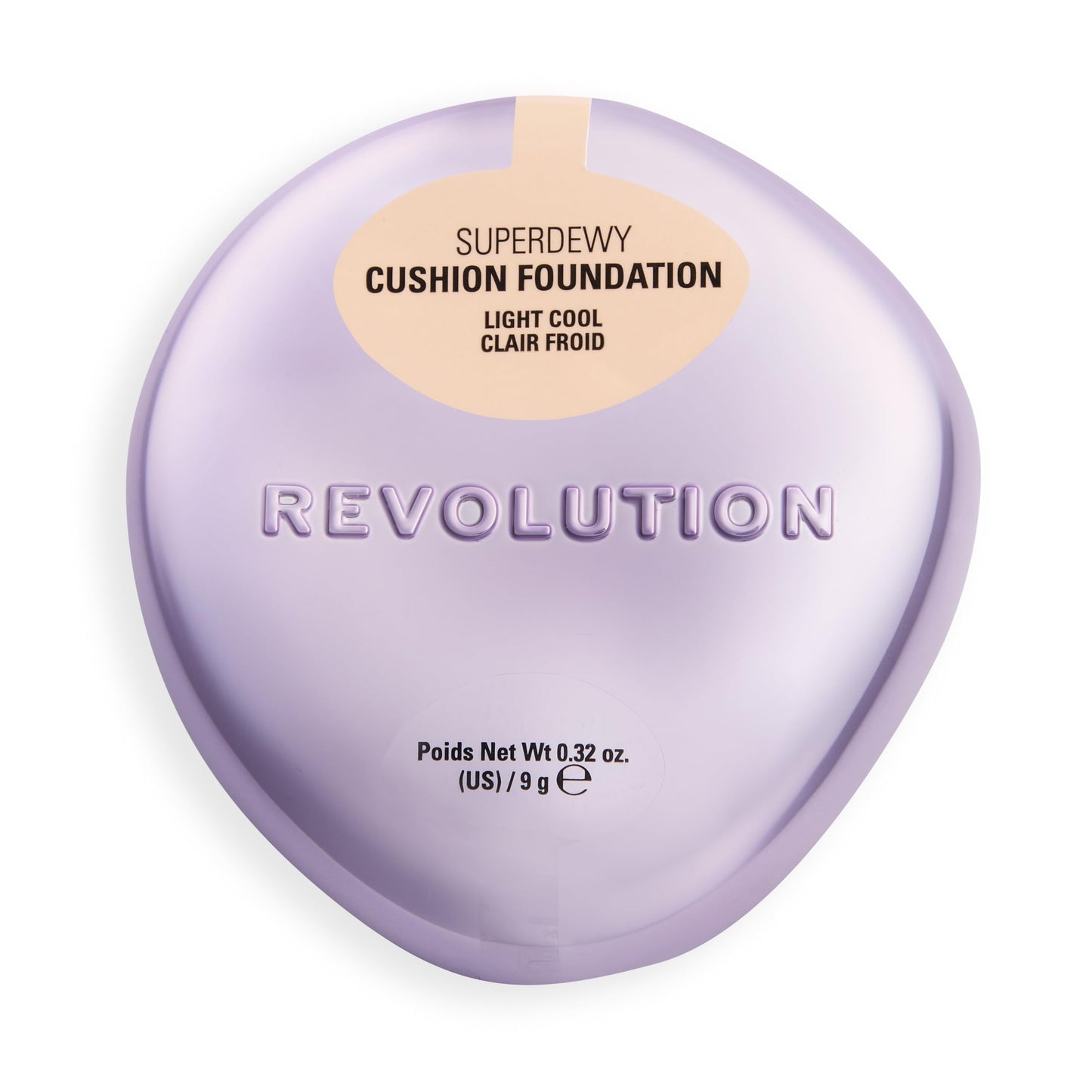 Revolution Superdewy Cushion Foundation with Peptides, Radiant Finish, Buildable Coverage, Hydrating for Mature Skin, Vegan & Cruelty-Free, Light Cool, 0.32 oz