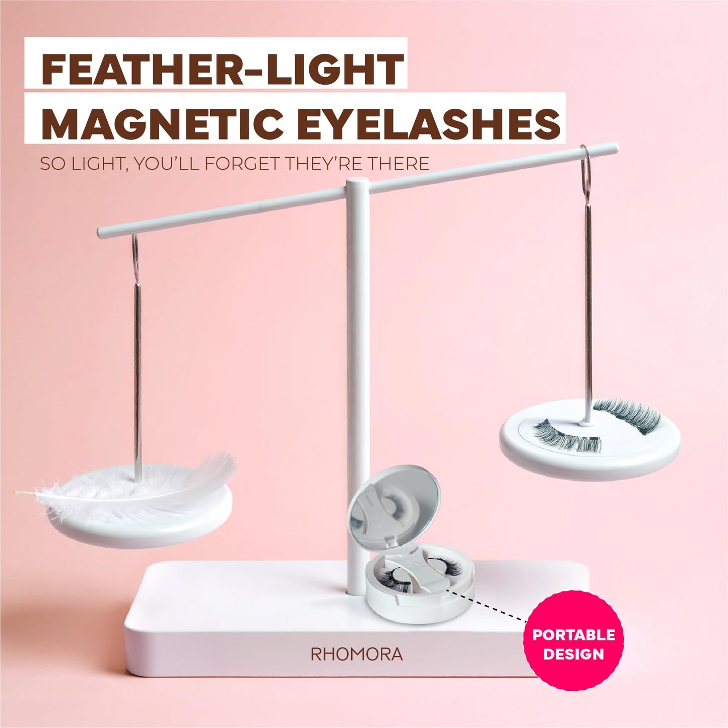 Magnetic Eyelashes with Applicator, Reusable Magnetic Eyelashes Natural Look, No Glue Needed False Soft Thick Lashes Kit Without Eyeliner, Portable Lashes for Eye Makeup (Volume)