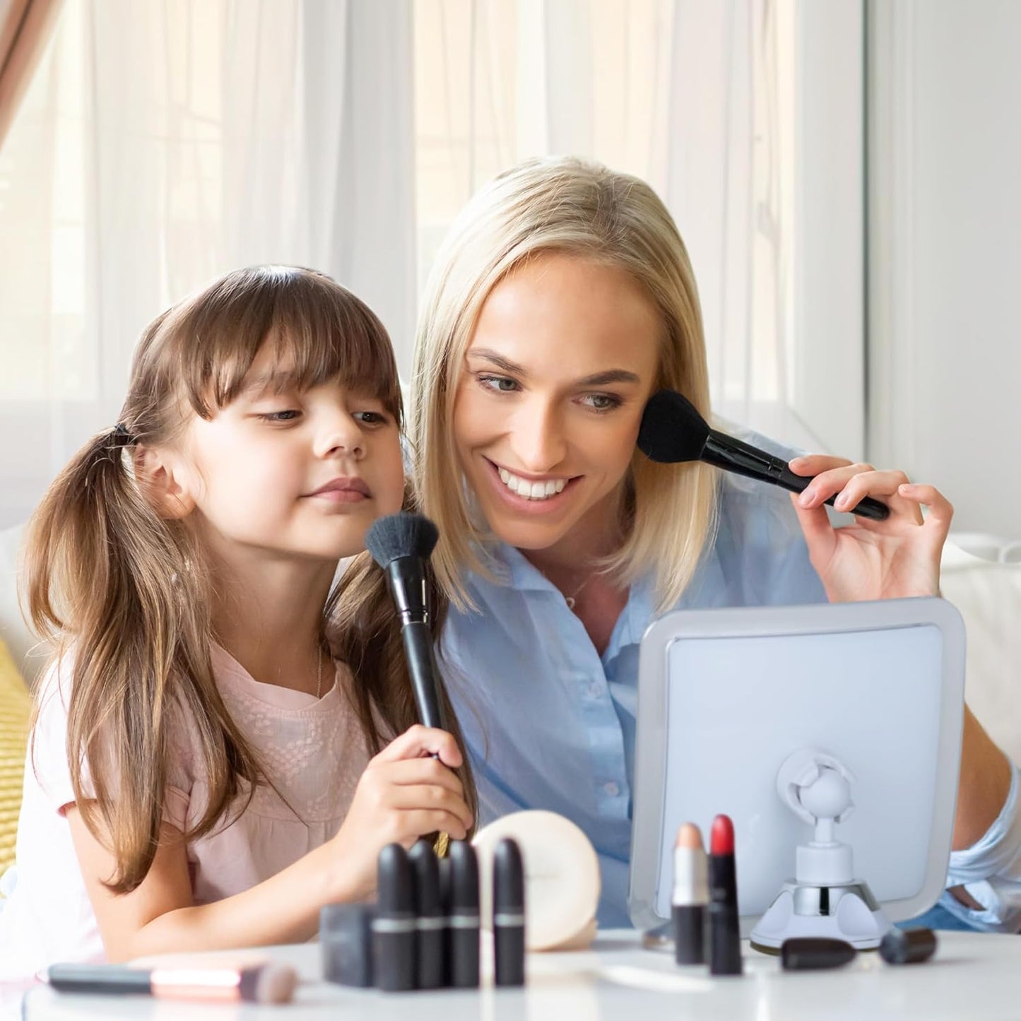 MIRRORVANA 10X Magnifying Makeup Mirror - Suction Cup for Travel & Vanity Use | 6.3" x 6.3" Square
