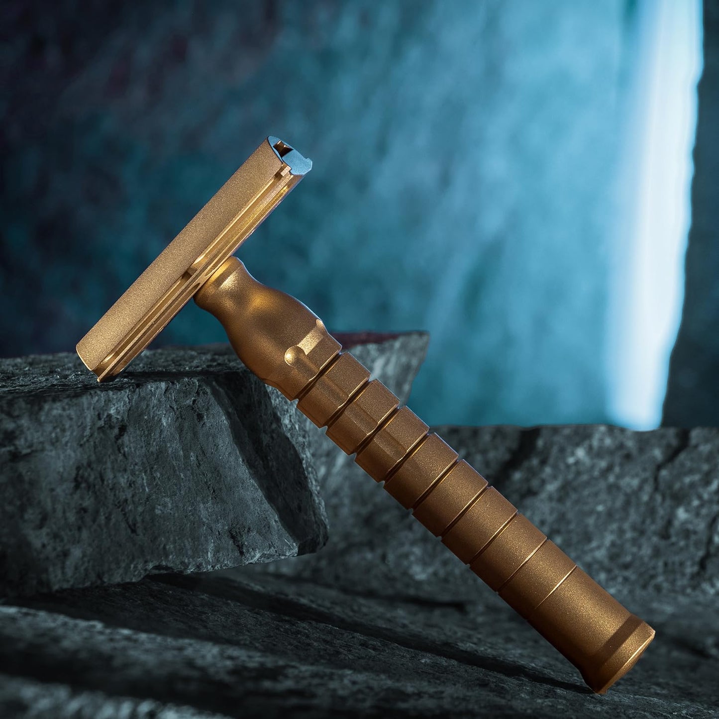 The Goodfellas’ Smile Bayonetta CNC‑Machined 100 % Brass Double‑Edge Safety Razor – Precision Comfort Shave Design, Sand‑Blasted Satin Finish, Crafted in Italy