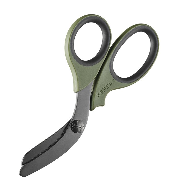 xShear® 7.5” Extreme Duty Trauma Shears - The perfect scissors for the Paramedic, EMT, Nurse or any Emergency Healthcare Provider (Olive Drab Green/Black)