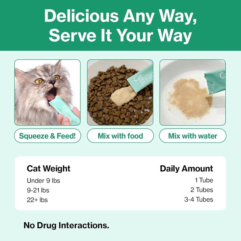 Cat Bronchial Supplements - Lickable Chicken Formula for Sneezing, Asthma & Cold Relief | 1 Pack