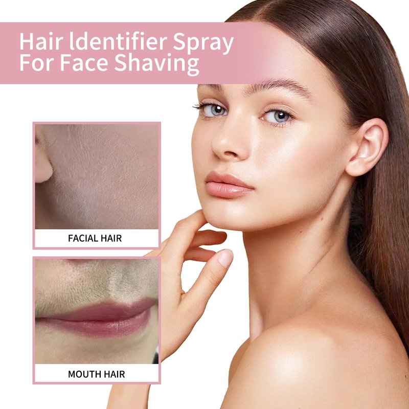 Hair Identifier Spray For Face Shaving Dermaplaning Woman Gifts Hair Removal Spray For All Skin Types, Hair Removal Cream Chest, Back, Legs & Under Arms(4 Oz)With Spatula