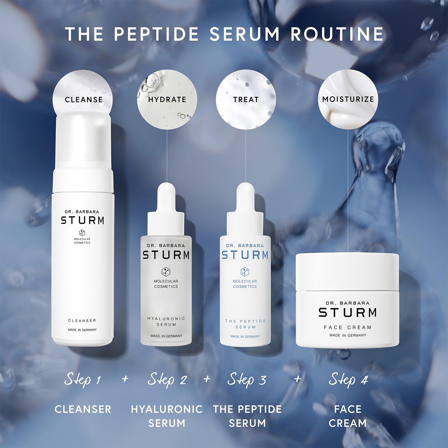 Peptide Serum 1.01 fl oz, with Advanced Bio-Tech Peptides, Visibly Firms, Plumps & Smooths Fine Lines, Supports Collagen & Elastin, Luxury Skincare By Dr. Barbara Sturm