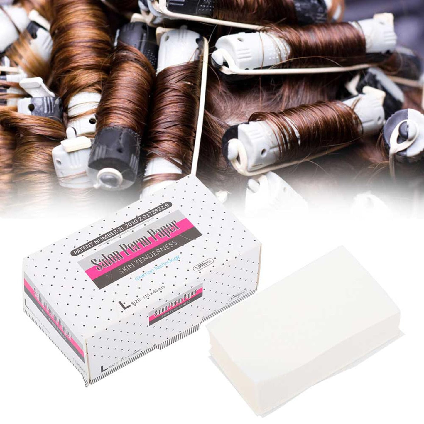 Chazcool Perm Papers, 1000 Sheets Breathable Hair Perm Paper, End Papers for Hair Salon Shop Professional Stylist Home Salon Tool
