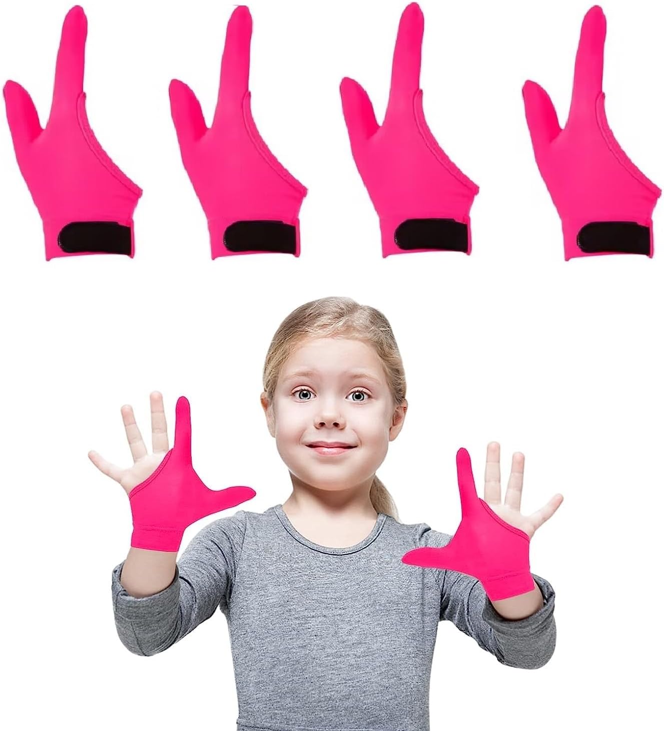 Thumb Sucking Guard Gloves for Kids | 4-Pack Anti-Thumb Sucking & Nail Biting Protection | Ages 5-12