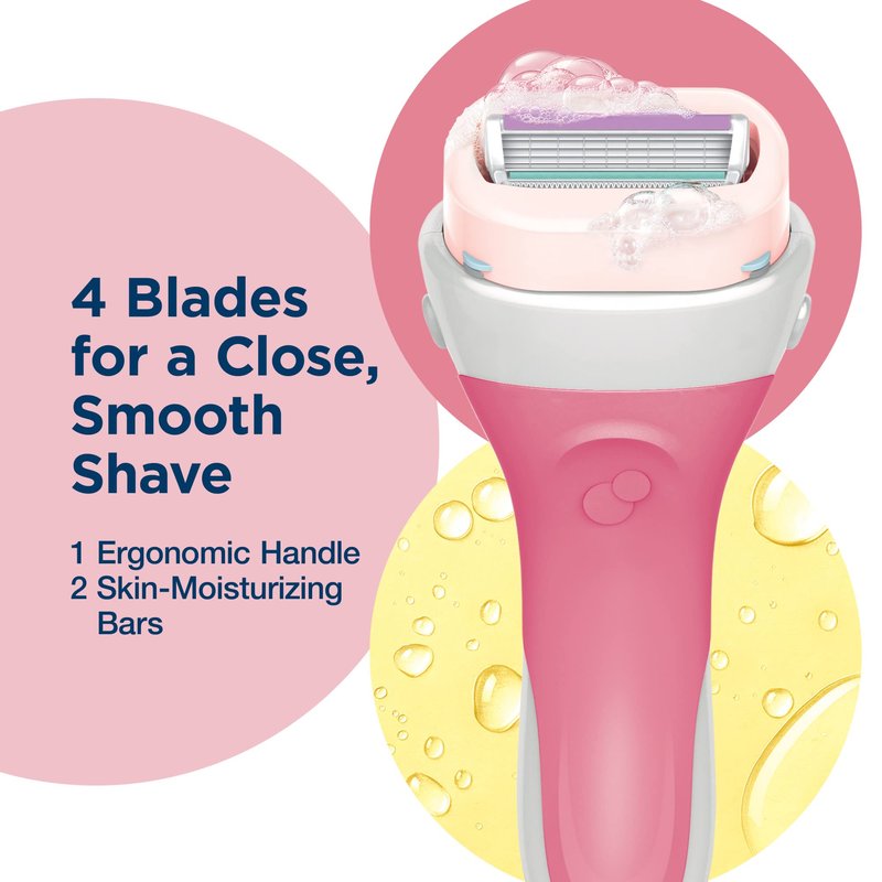 Schick Intuition Lemon Berry Breeze Razors for Women | 1 Razor & 2 Intuition Razor Blades Refill with Organic Lemon