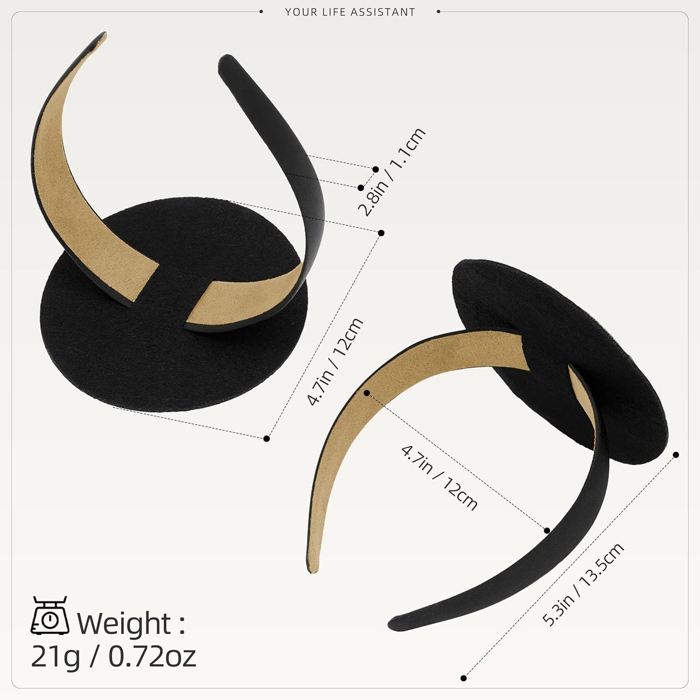 Graduation Cap Headband Insert - No-Slip Mortarboard Stabilizer Band with Adhesive Pad | Keeps Cap Secure & Level