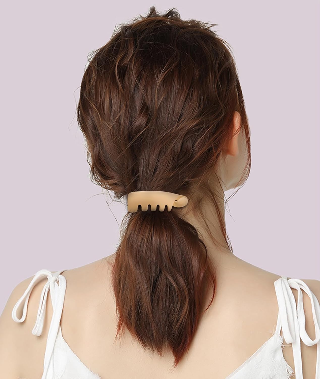 Matte Banana Hair Clips - 8 Pcs Strong Hold Ponytail Holders | French Barrettes for Fine Hair