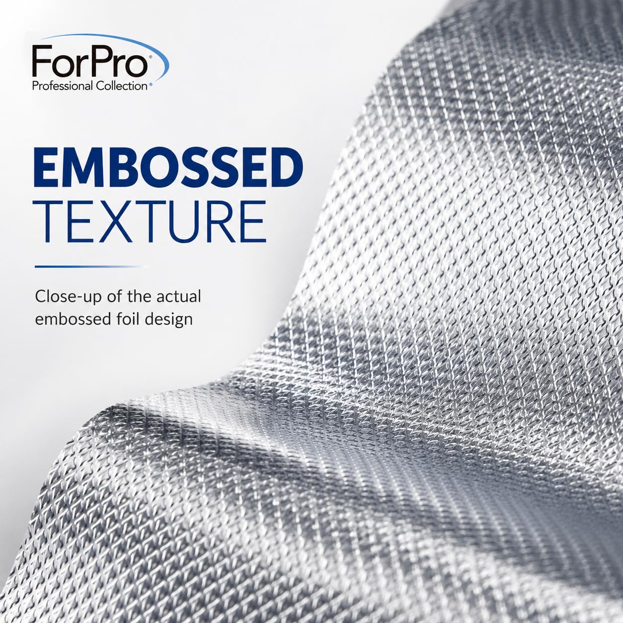 ForPro Professional Embossed Pop-Up Hair Foil Sheets for Salon Hair Color & Highlights, Pre-Cut Aluminum Foils, Non-Slip Embossed Texture, 5" W x 10.75" L, 100 Count