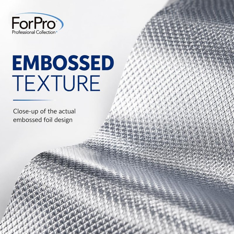 ForPro Professional Embossed Pop-Up Hair Foil Sheets for Salon Hair Color & Highlights, Pre-Cut Aluminum Foils, Non-Slip Embossed Texture, 5" W x 10.75" L, 100 Count