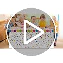 Polka Dots Table Skirt for Teacher Desks - 72x30 Inches