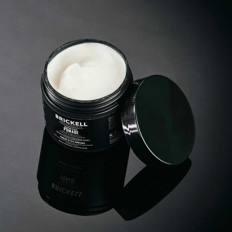 Brickell Men's Products Shaping Paste Pomade For Men, Natural, Texturizing Wax Pomade, 2 Ounce, Scented