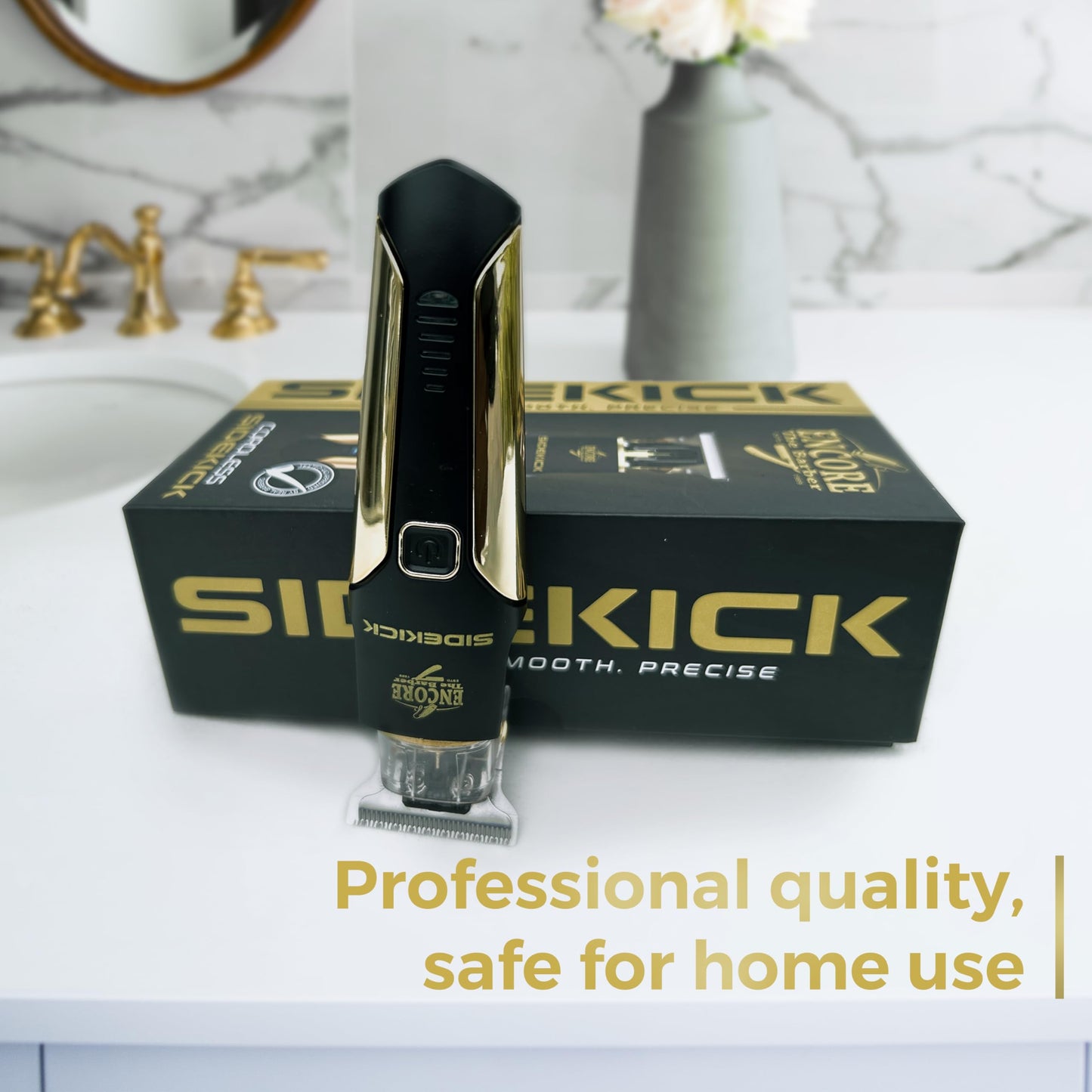 Sidekick Professional Barber Cordless Electric Hair Trimmer for Men | Clean Cutting | Lightweight |1.5 Hours Run time | Gentle on Skin | 10 pcs Grooming kit for Head & Beard
