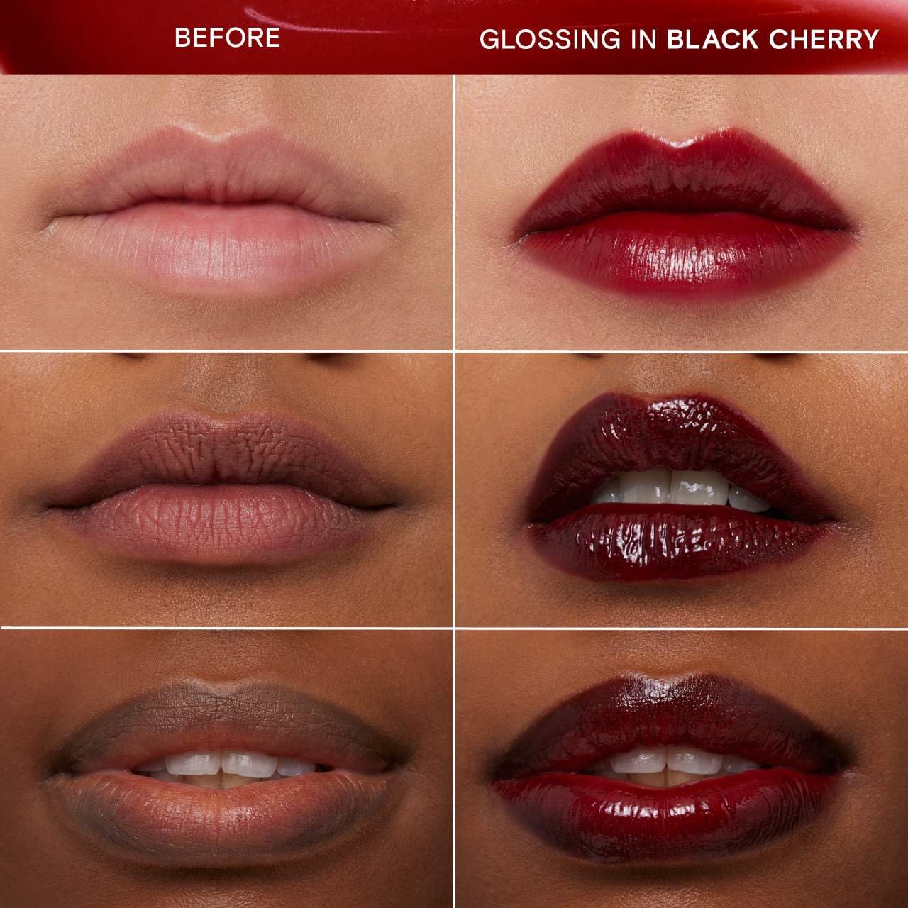 Lassi Lips Staining Lip Oil - Long-Lasting Moisturizing Tint | Black Cherry 0.14 oz - Glossy Finish