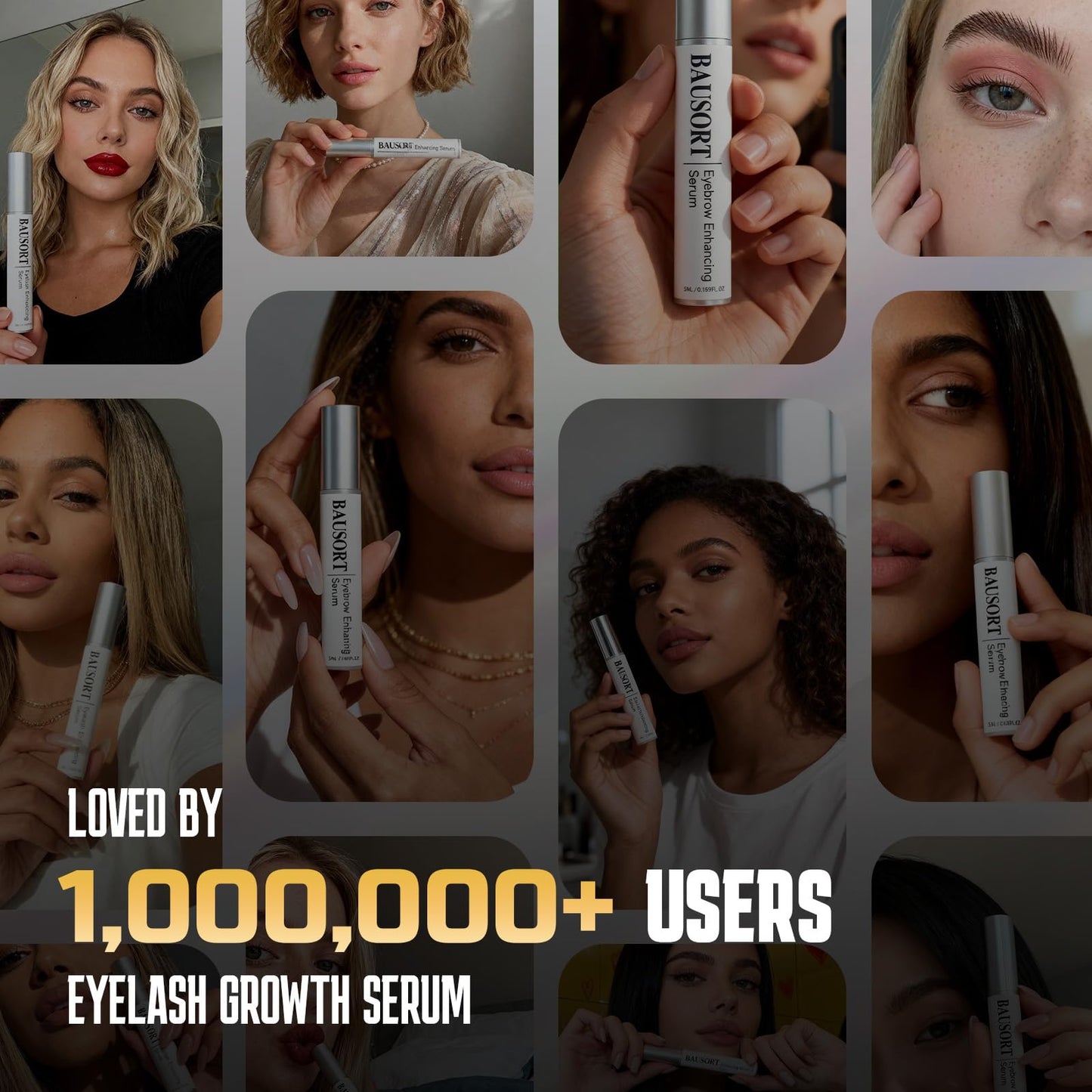 Eyebrow Growth Serum, Peptide Jojoba Eyebrow Serum Advanced Absorption for Longer, Thicker & Fuller Lashes and Brows, Vegan & Cruelty-Free, Clinically Tested (5mL)