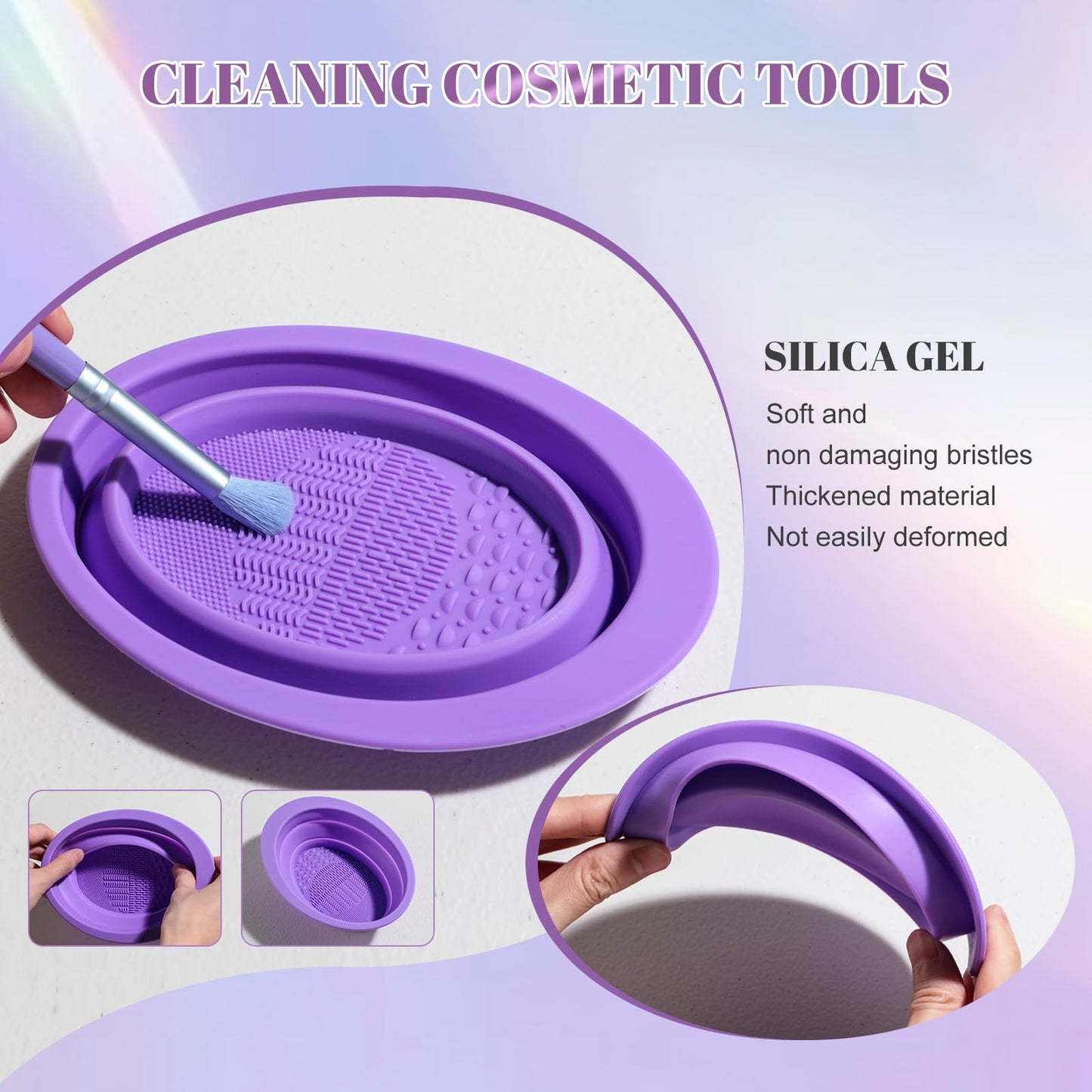 BS-MALL 26 Pcs Makeup Brushes Set – Premium Facial Cleaning & Makeup Brush Set with Foundation, Concealer, Blush, Eyeshadow Brushes plus Sponge and Wash Bag