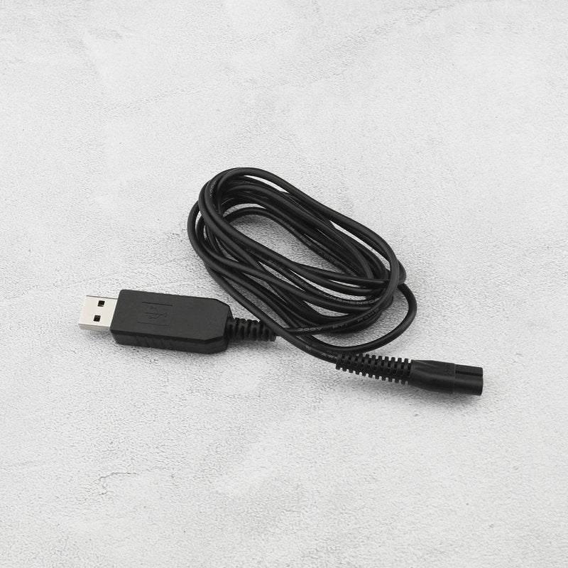The Lord of the Tools 2PCS USB Shaver Charger Cable Compatible with Wahl Colour Pro 9649 Cordless Clippers Replacement 3.5V USB Power Cord Black 1.8m