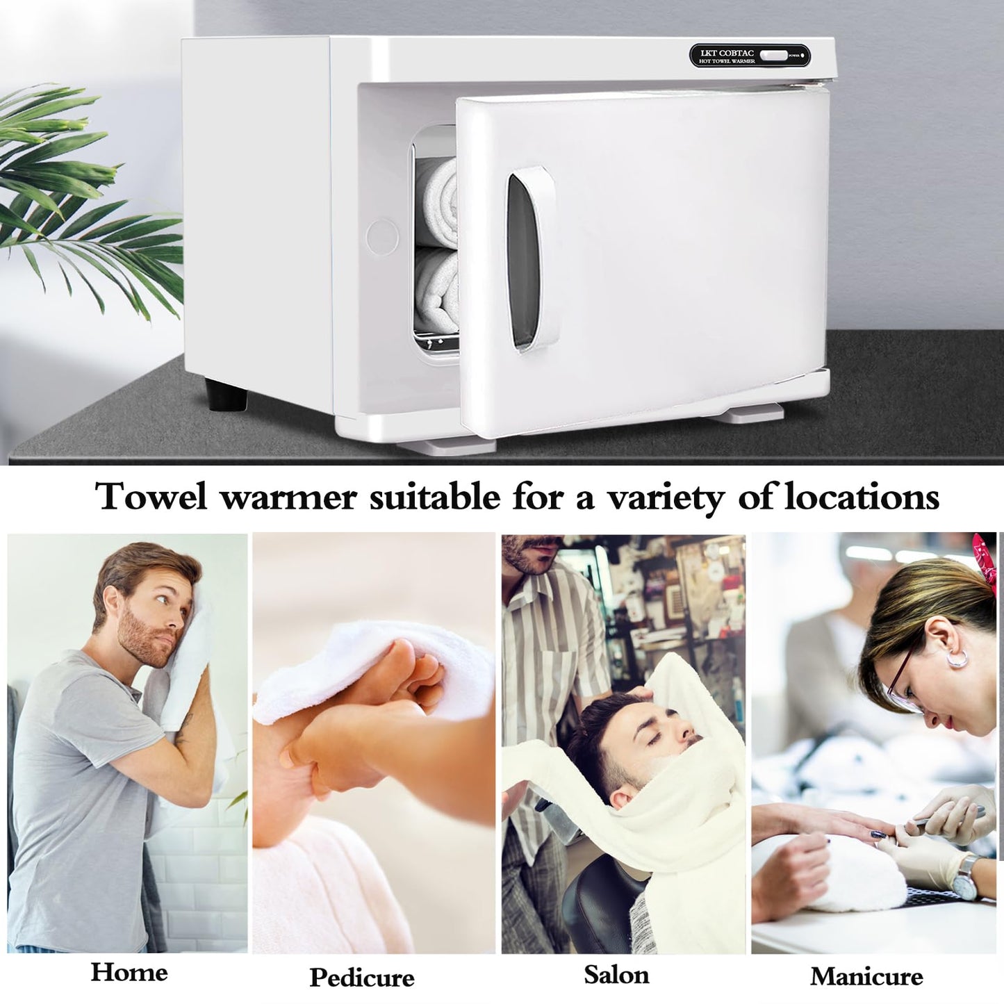 LKT COBTAC Hot Towel Warmer,8L Towel Warmer Cabinet Medium Capacity Esthetician Warmer Heater for Facial Spa, Beauty Salon or Personal Home Use