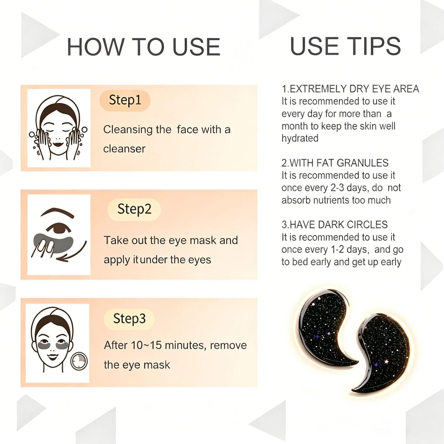 Under Eye Patches (60PCS), Parches Para Ojeras, Moisturizing Eye Patches for Puffy Eyes and Dark Circles, Collagen Eye Patches, Bamboo Charcoal Eye Mask, Hydrating, Reduce Wrinkles and Fine Lines