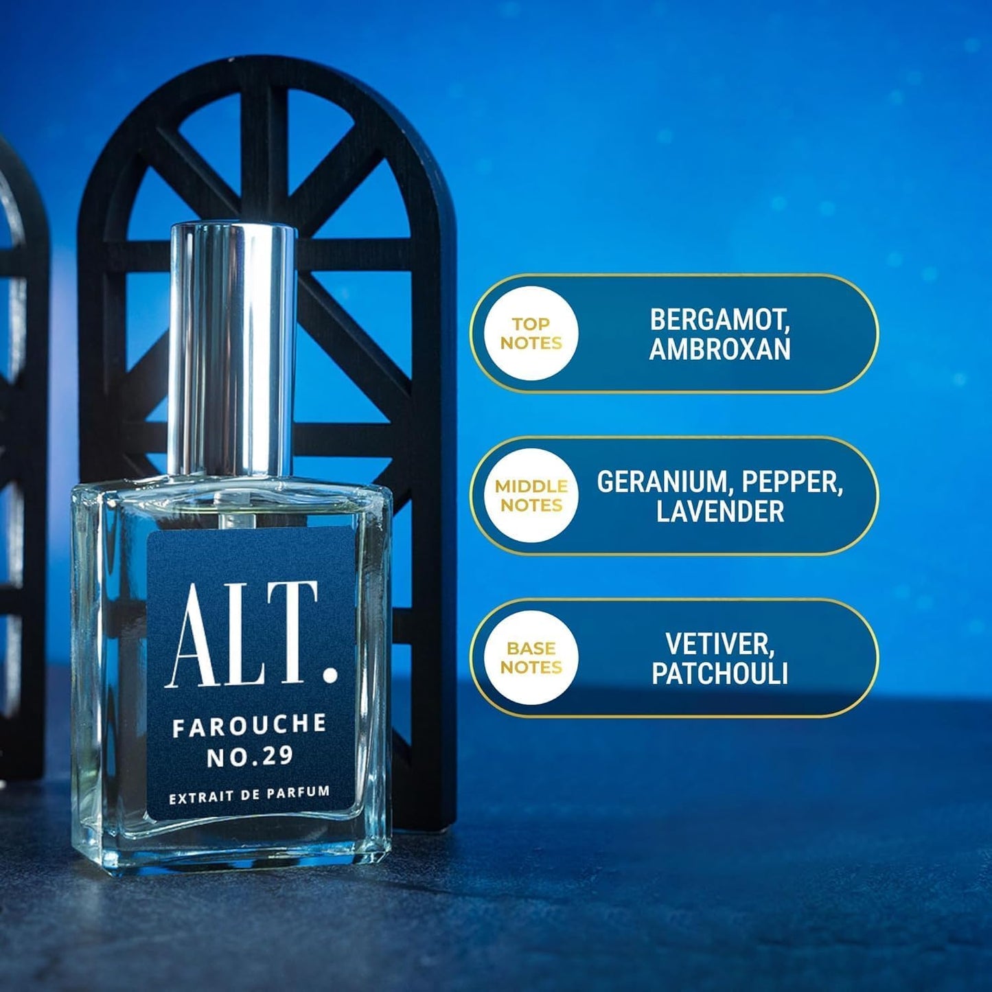 ALT. FRAGRANCES Farouche No. 29 - Inspired by Sauwage, Perfume for Men, Extrait de Parfum, Long Lasting Bold Citrus Vanilla Cologne, 100ml