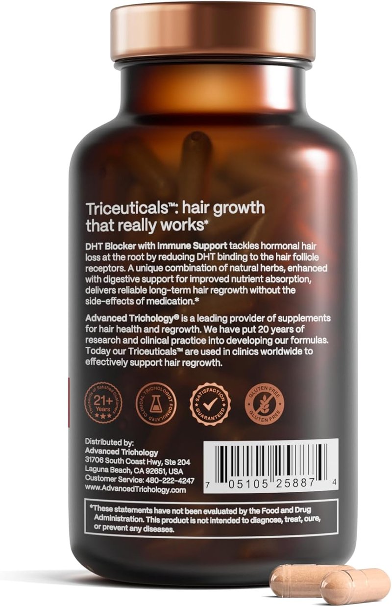 DHT Blocker Hair Growth Supplement for Men & Women - Clinically Approved | 20 Years of Expertise