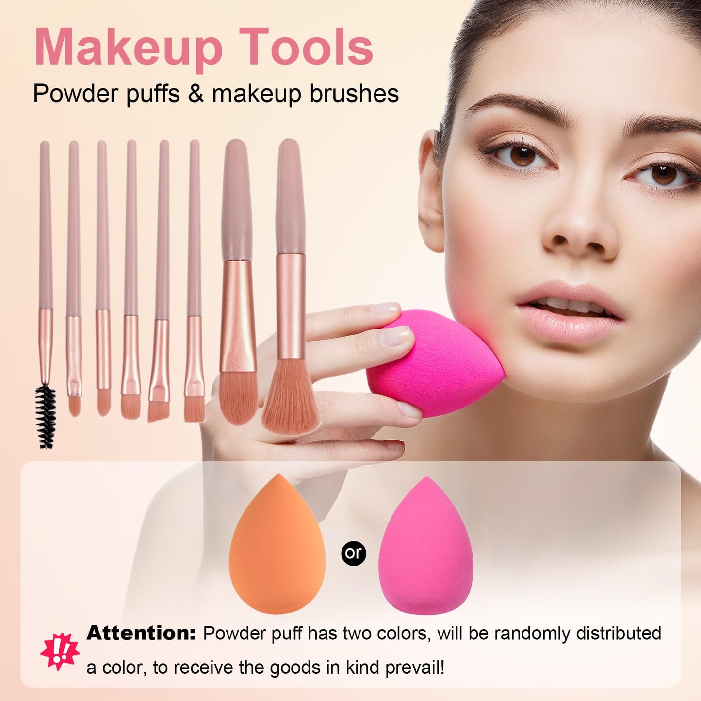 All in One Makeup Kit for Teen Girls - Gift Set with Eyeshadow, Lipsticks, Eyebrow Pencil & Cosmetic Brush